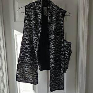 John Mark Black and White Chevron Sweater